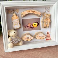Рамка визитка за новородено Лилия