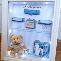 Рамка за новородено с 3D декорация и лампички