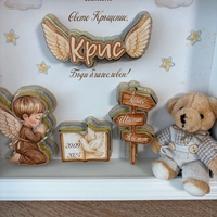 Рамка за кръщене с ангелче