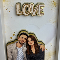 CRAFTONA Рамка с 3д изображение по снимка - подарък за любов