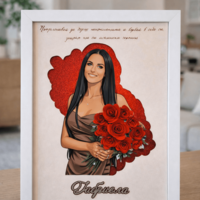 CRAFTONA Рамка с 3д изображение по снимка – подарък за любов