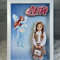 CRAFTONA Рамка с 3д изображение по снимка - Winx магия