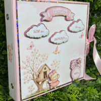 CRAFTONA Албум дневник с ринг механизъм - розово мече