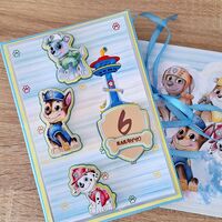 Мини албум картичка HM Ivona - луксозен дизайн с 3D Paw Patrol