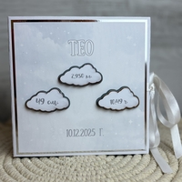 CRAFTONA Албум дневник с лепени страници - облачета в сиво