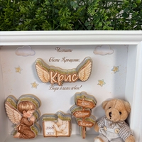 Рамка за кръщене с ангелче