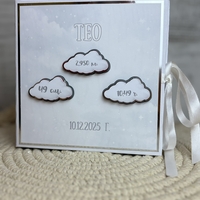 CRAFTONA Албум дневник с лепени страници - облачета в сиво