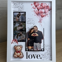 CRAFTONA Рамка с колаж от снимки – подарък за Свети Валентин