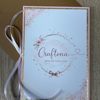 Картичка – бал с розови балони и снимка
