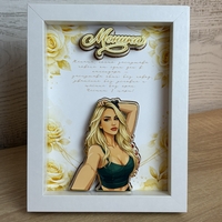 CRAFTONA Рамка със снимка и златни рози - подарък за 8 март