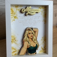 CRAFTONA Рамка със снимка и златни рози - подарък за 8 март