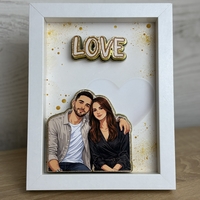 CRAFTONA Рамка с 3д изображение по снимка - подарък за любов