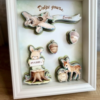 CRAFTONA Рамка визитка за новородено с 3д елементи - зайче