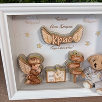 Рамка за кръщене с ангелче