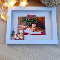 CRAFTONA Коледна рамка за снимка с 3D елементи – мече Милен