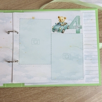 Албум за новородено с ринг механизъм 22х22 см., 12 листа - зелен Pooh