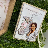 Картичка с шоколад Арт портрет | Craftona | Картички с шоколад