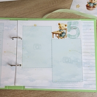 Албум за новородено с ринг механизъм 22х22 см., 12 листа - зелен Pooh