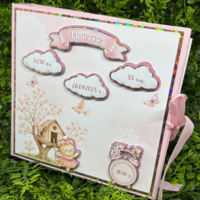 CRAFTONA Албум дневник с ринг механизъм - розово мече