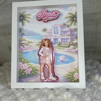 CRAFTONA Рамка с 3д изображение по снимка - Барби свят за дете