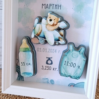 Рамка визитка за новородено