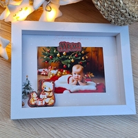 CRAFTONA Коледна рамка за снимка с 3D елементи – мече Милен