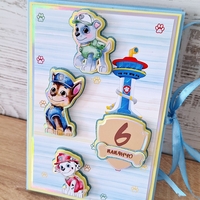 Мини албум картичка HM Ivona - луксозен дизайн с 3D Paw Patrol