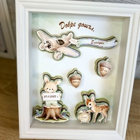 CRAFTONA Рамка визитка за новородено с 3д елементи - зайче