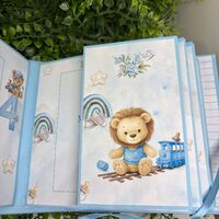 Албум-дневник с лъвчета в син цвят