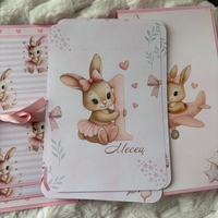 CRAFTONA Мини албум с фото карти - розово зайче