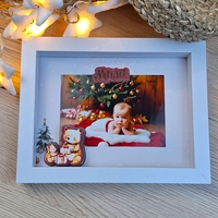CRAFTONA Коледна рамка за снимка с 3D елементи – мече Милен