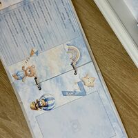 Албум за новородено с ринг механизъм 18х18 см., 12 листа - сини мечета