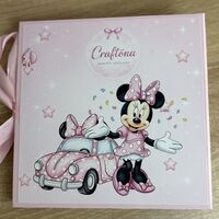 Албум за новородено с лепени страници 18х18 см., 12 листа - Мини Маус в розово