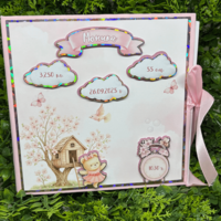 CRAFTONA Албум дневник с ринг механизъм - розово мече