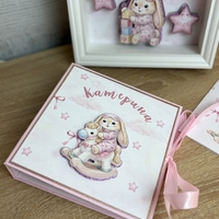 CRAFTONA Албум дневник с ринг механизъм - розови зайчета