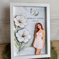 Рамка по снимка превърната в дигитална 3д - с големи цветя