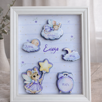 CRAFTONA Рамка визитка за новородено с 3д елементи - мишлета