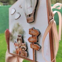 Бебешки албум за спомени „Горски животни“ – персонализиран