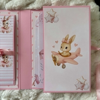 CRAFTONA Мини албум с фото карти - розово зайче