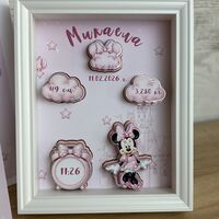 Рамка визитка за новородено - Мини Маус