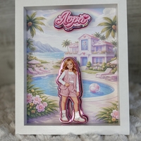 CRAFTONA Рамка с 3д изображение по снимка - Барби свят за дете