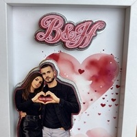 CRAFTONA Рамка с 3д елементи - сърца и ваша снимка