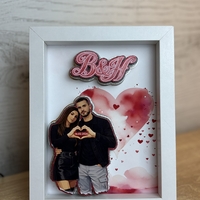 CRAFTONA Рамка с 3д елементи - сърца и ваша снимка