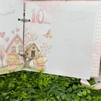 CRAFTONA Албум дневник с ринг механизъм - розово мече