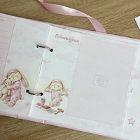 CRAFTONA Албум дневник с ринг механизъм - розови зайчета