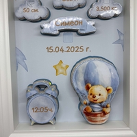 Рамка визитка с POOH в син цвят