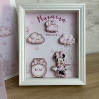 Рамка визитка за новородено - Мини Маус