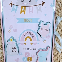 Мини албум визитка за новородено