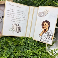 Картичка с шоколад Арт портрет | Craftona | Картички с шоколад