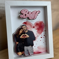 CRAFTONA Рамка с 3д елементи - сърца и ваша снимка